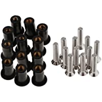 Los mejores  - CUTICATE Juego de Tuercas de 12 Piezas Hecho de Goma Pernos Tornillo de Acero Inoxidable para Yate Bote Barco Kayak…